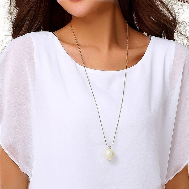 VIISHOW Women's Loose Casual Short Sleeve Chiffon Top T-Shirt Blouse White XL - Image 3